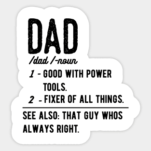 Dad Definition father day papa papa Sticker
